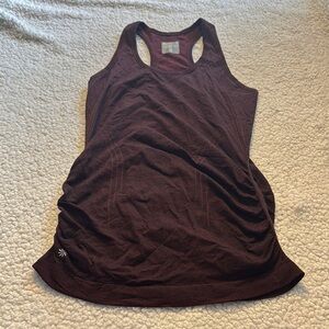 Athleta Red Ruched Sleeveless Tank Top